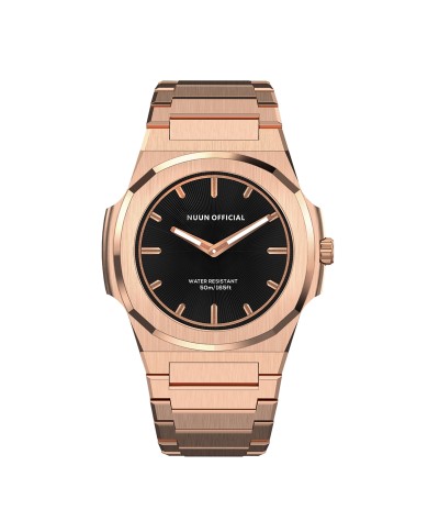 NUNCIER OFFICIAL OROLOGIO MONTRE SLIM 38MM ROSEGOLD IN BLACK