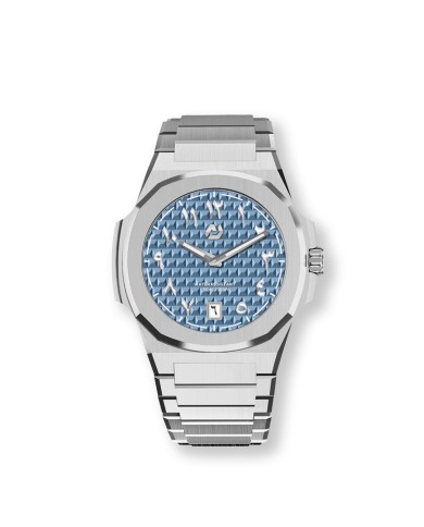 NUNCIER OFFICIAL OROLOGIO MONTRE MT 40,5MM SILVER CERULEAN BLUE