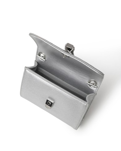 VALENTINO MARIO CROSSBODY BAG CLUTH DIVINA ARGENTO 125