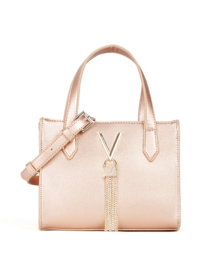 VALENTINO MARIO SHOPPING BAG CON TRACOLLA SGANCIABILE DIVINA ORO ROSA 125