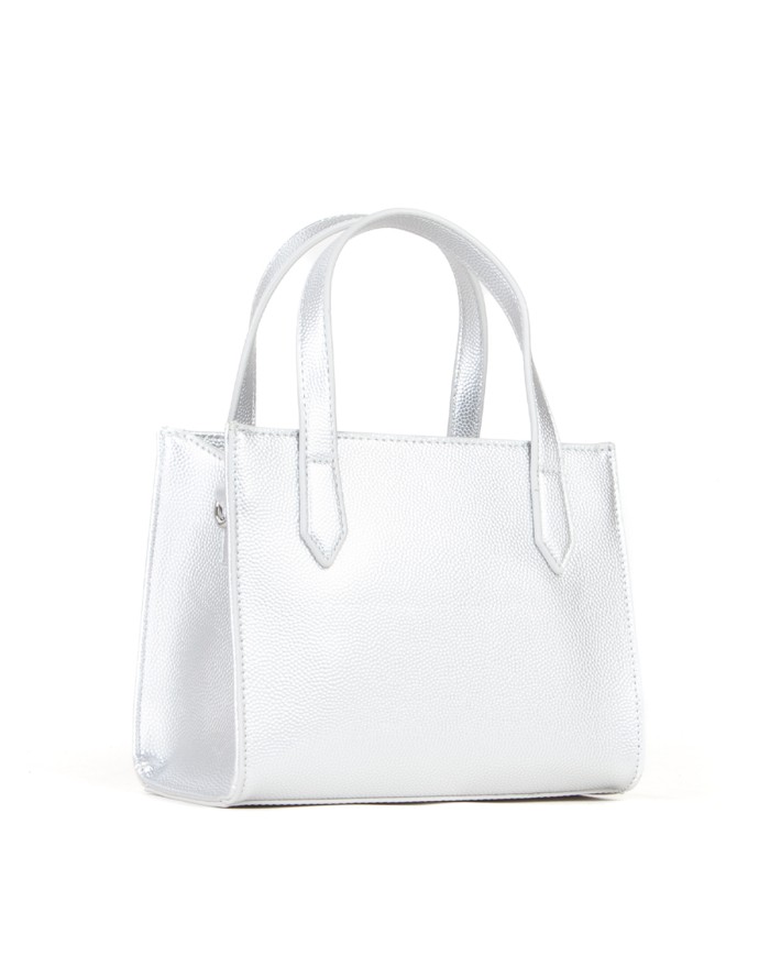 VALENTINO MARIO SHOPPING BAG CON TRACOLLA SGANCIABILE DIVINA ARGENTO 125