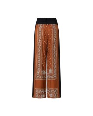 PINKO PANTALONI AMPI LEGGERI STAMPA BANDANA 104663 125