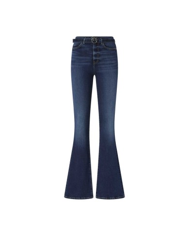 PINKO JEANS FLARED DENIM POWER STRETCH BLUE LAVAGGIO SCURO 100166 225
