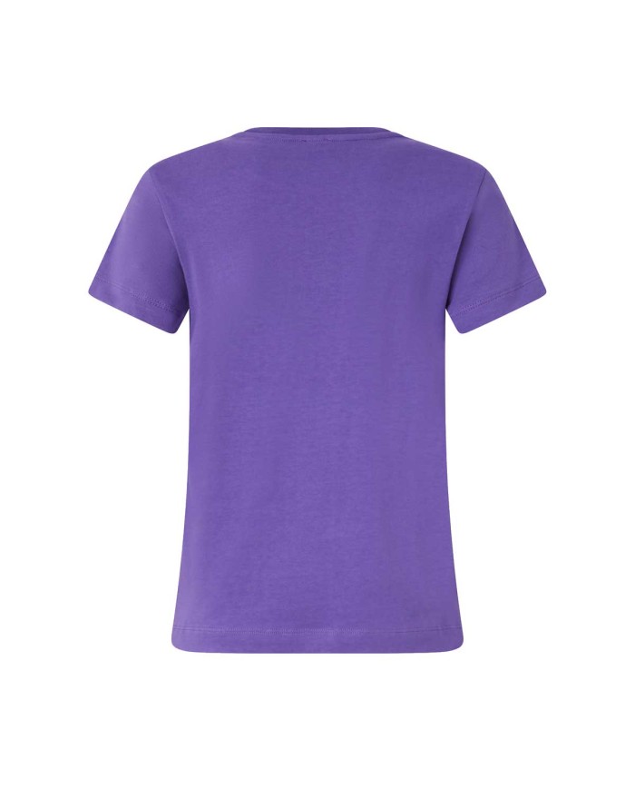 PINKO T-SHIRT RICAMO LOVE BIRDS VIOLA 100355  225