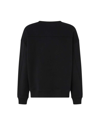 PINKO FELPA GIROCOLLO CON RICAMO GIOIELLO LOVE BIRDS NERO LIMOUSINE 100534 225