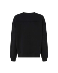 PINKO FELPA GIROCOLLO CON RICAMO GIOIELLO LOVE BIRDS NERO LIMOUSINE 100534 225