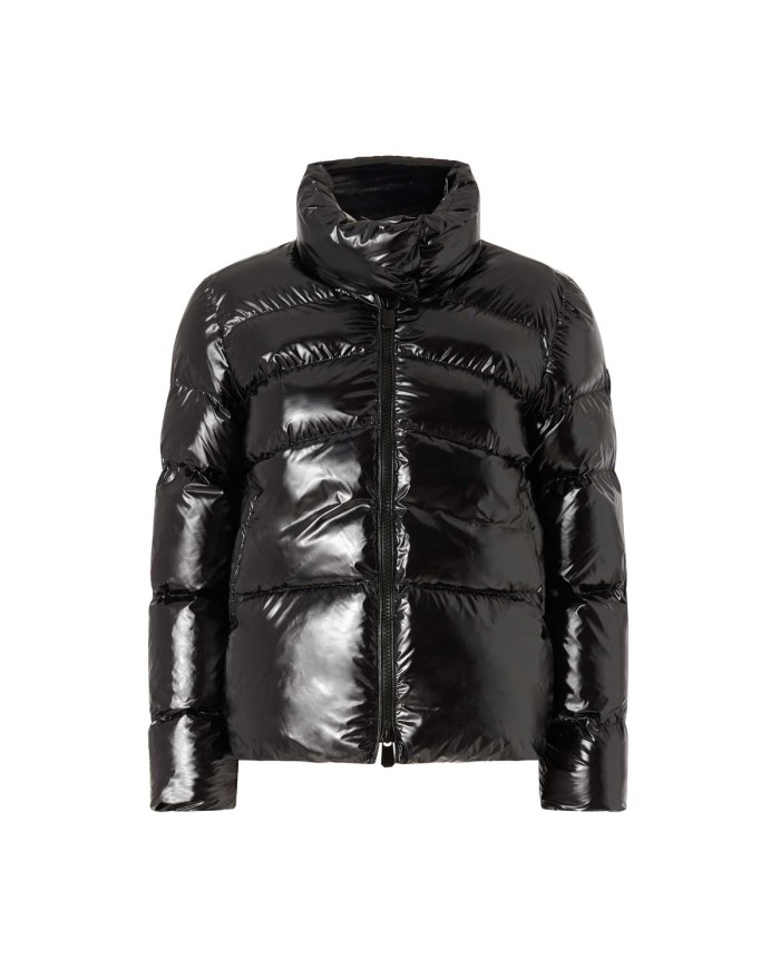 PINKO PIUMINO CABAN CRYSTAL NYLON NERO LIMOUSINE 101598 225