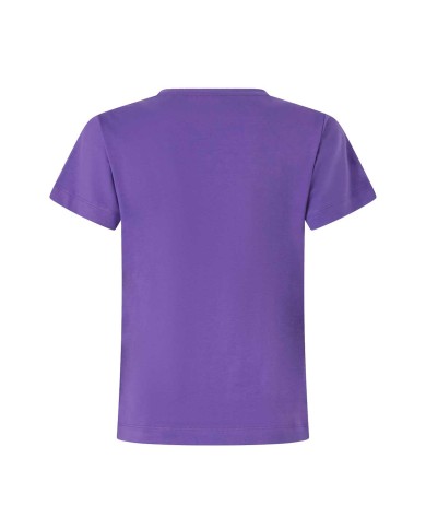 PINKO T-SHIRT CON RICAMO LOVO LOVE BIRDS N CRISTALLI  VIOLA 103320 225