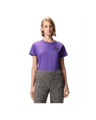 PINKO T-SHIRT CON RICAMO LOVO LOVE BIRDS N CRISTALLI  VIOLA 103320 225