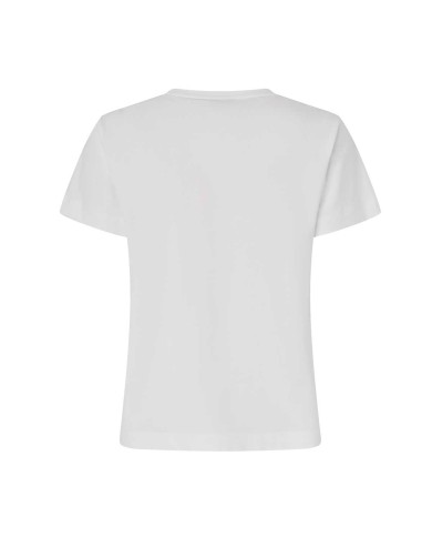 PINKO T-SHIRT CON RICAMO LOVO LOVE BIRDS N CRISTALLI  BIANCO 103320 225