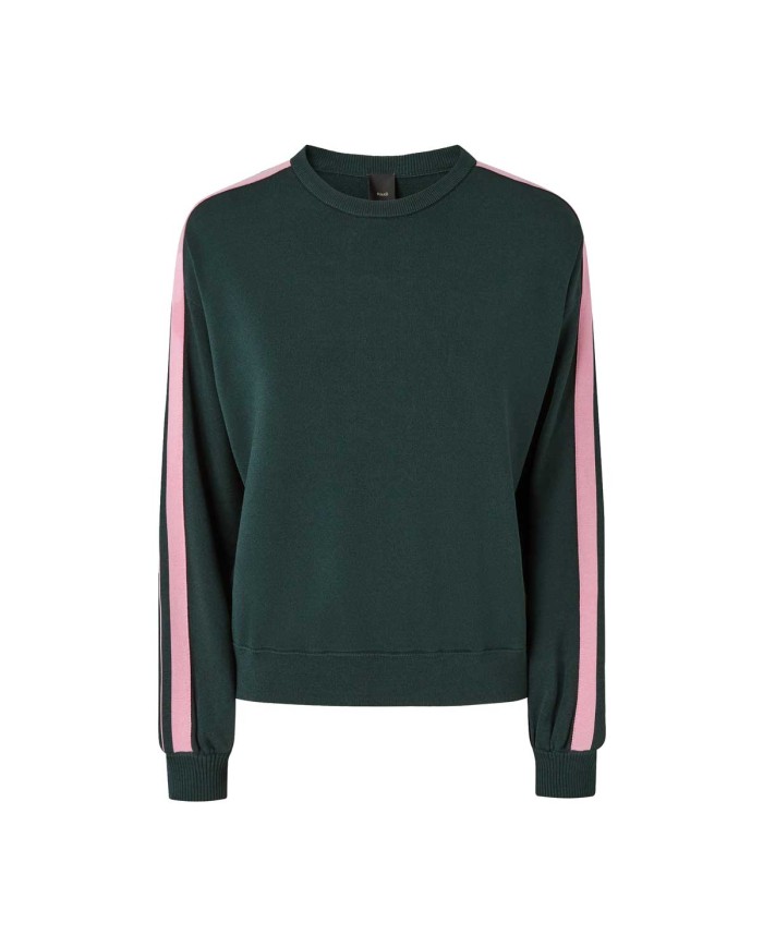 PINKO FELPA SPORTY CON LOGO LOVE BIRDS VERDE CRISALIDE 105392 225