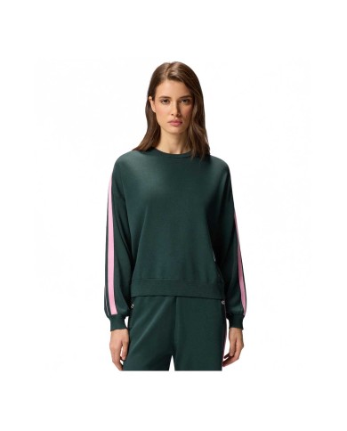 PINKO FELPA SPORTY CON LOGO LOVE BIRDS VERDE CRISALIDE 105392 225