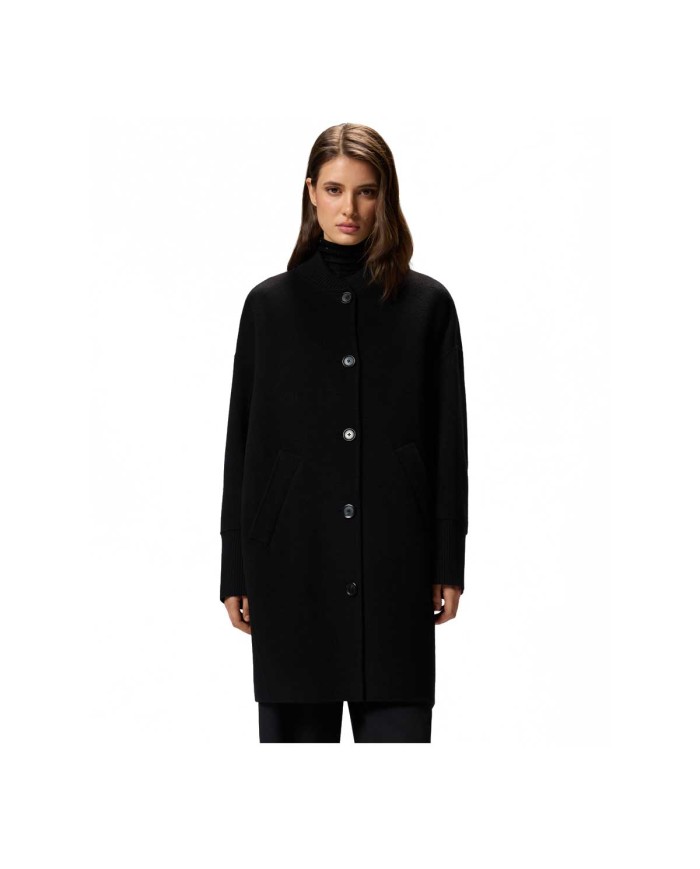 PINKO CAPPOTTO LUNGO IN PANNO DOUBLE NERO LIMOUSINE 105404 225