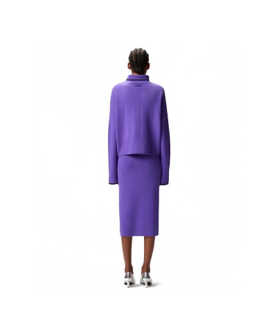 PINKO DOLCEVITA IN MAGLIA LANA MERINOS LAVANDA BLUASTRO 105446 225