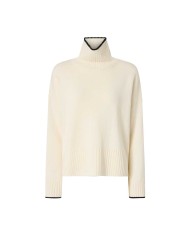 PINKO DOLCEVITA IN MAGLIA LANA MERINOS BIANCO MERINGA 105446 225