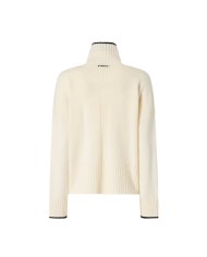 PINKO DOLCEVITA IN MAGLIA LANA MERINOS BIANCO MERINGA 105446 225