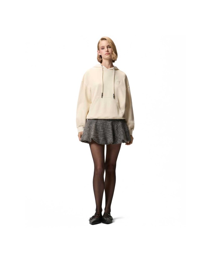 PINKO FELPA CON CAPPUCCIO BEIGE 105507  225