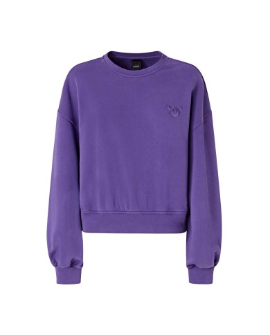 PINKO FELPA RICAMO LOVE BIRDS VIOLA 105510 225