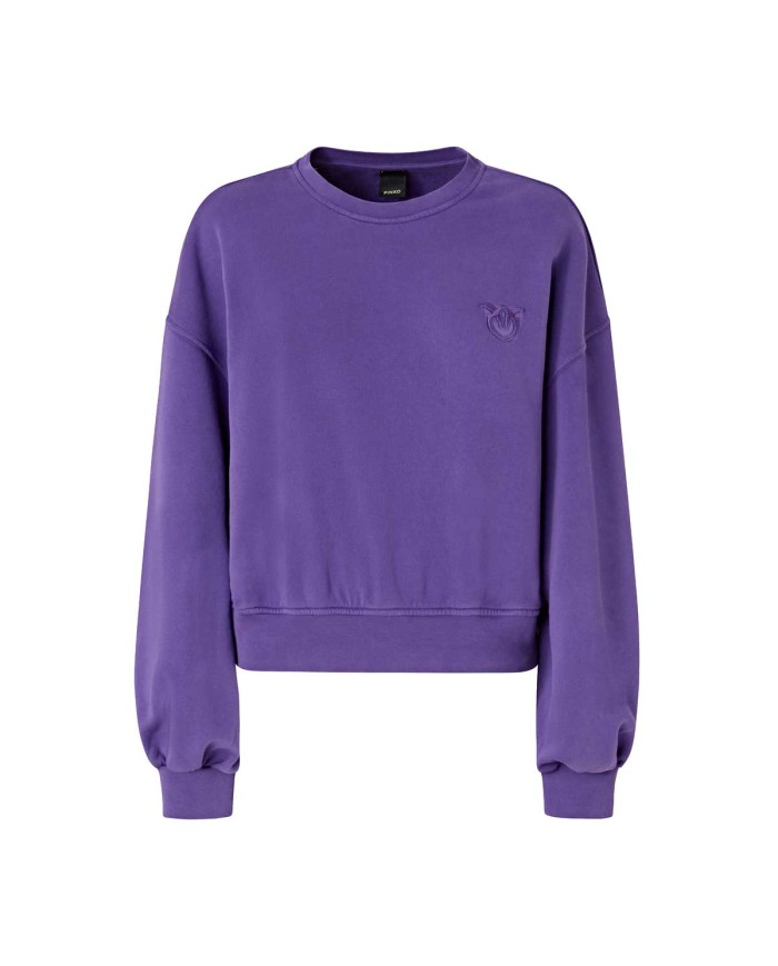 PINKO FELPA RICAMO LOVE BIRDS VIOLA 105510 225