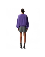 PINKO FELPA RICAMO LOVE BIRDS VIOLA 105510 225