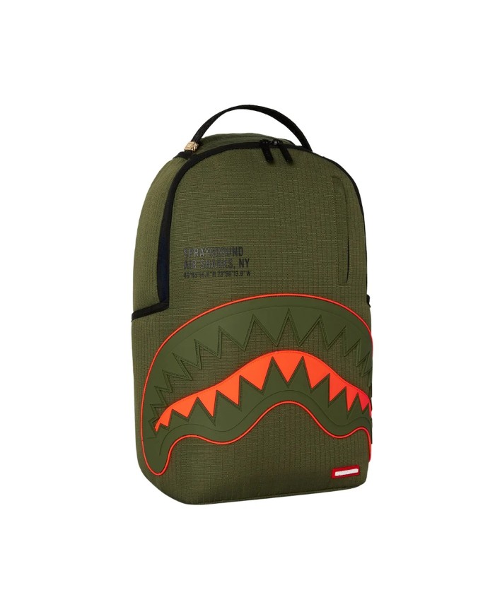 SPRAYGROUND ZAINO SHARK CENTRAL ARMY DLX-RIOPSTOP BACKPACK 910B7544NSZ 225
