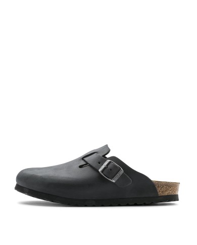 BIRKENSTOCK SANDALO SABOT UNISEX BLACK OILED LEATHER 059463 CO