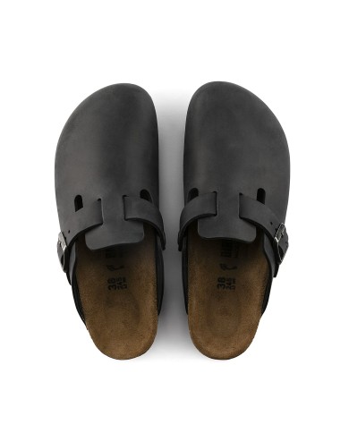 BIRKENSTOCK SANDALO SABOT UNISEX BLACK OILED LEATHER 059463 CO