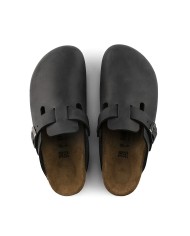 BIRKENSTOCK SANDALO SABOT UNISEX BLACK OILED LEATHER 059463 CO