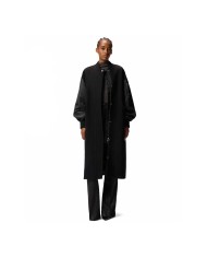 PINKO CAPPOTTO LUNGO IN PANNO E SATIN NERO LIMOUSINE 105640 225