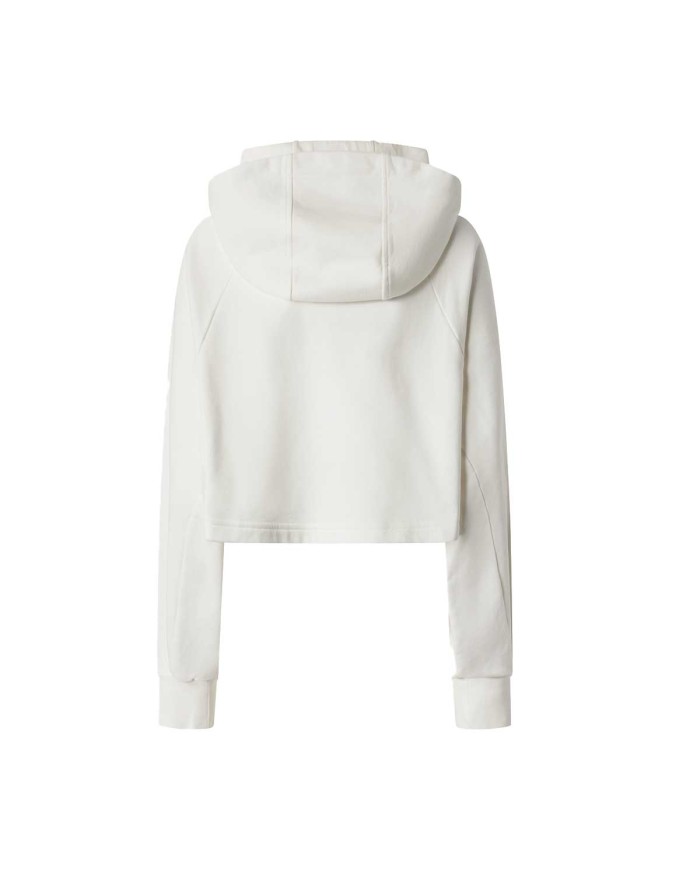 PINKO FELPA CROPPED CON RICAMO BIANCO LATTE DI COCCO 105726 225