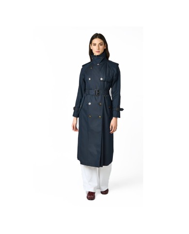 L'IMPERMEABILE TRENCH NELSON LONG INTERNO STACCABILE BLUE NEWGABM-903 225
