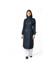 L'IMPERMEABILE TRENCH NELSON LONG INTERNO STACCABILE BLUE NEWGABM-903 225