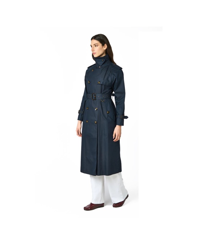 L'IMPERMEABILE TRENCH NELSON LONG INTERNO STACCABILE BLUE NEWGABM-903 225