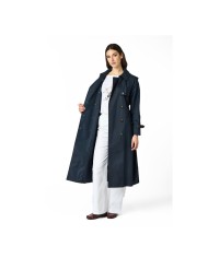 L'IMPERMEABILE TRENCH NELSON LONG INTERNO STACCABILE BLUE NEWGABM-903 225