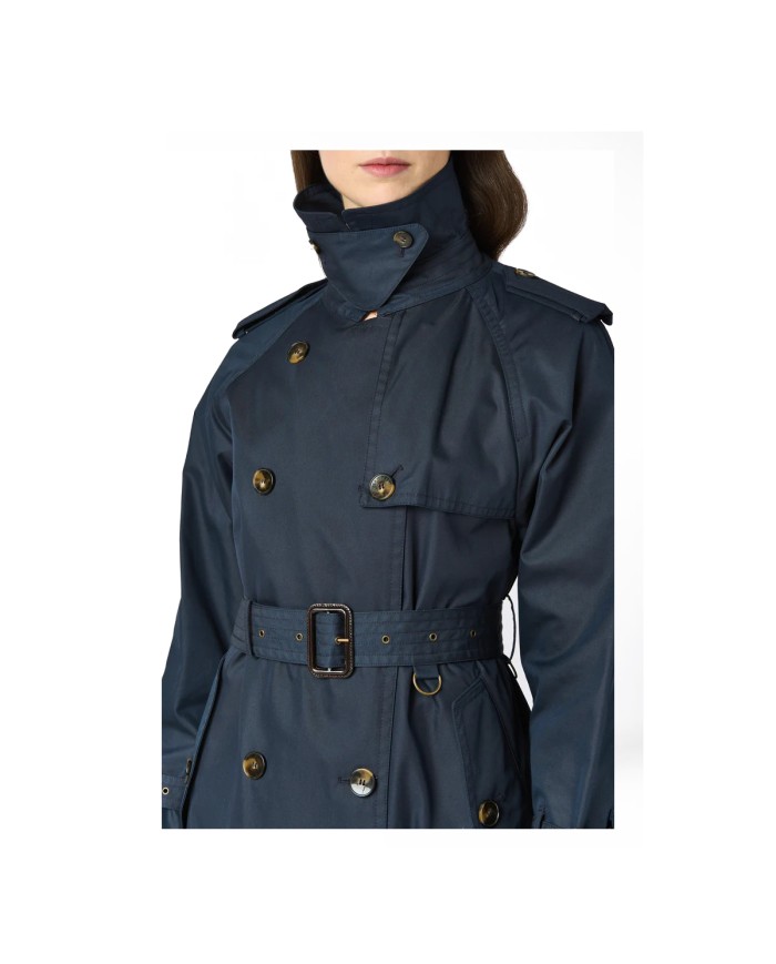 L'IMPERMEABILE TRENCH NELSON LONG INTERNO STACCABILE BLUE NEWGABM-903 225