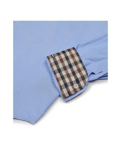 AQUASCUTUM CAMICIA BUTTON DOWN OXFORD LIGHT BLUE AA-005 225