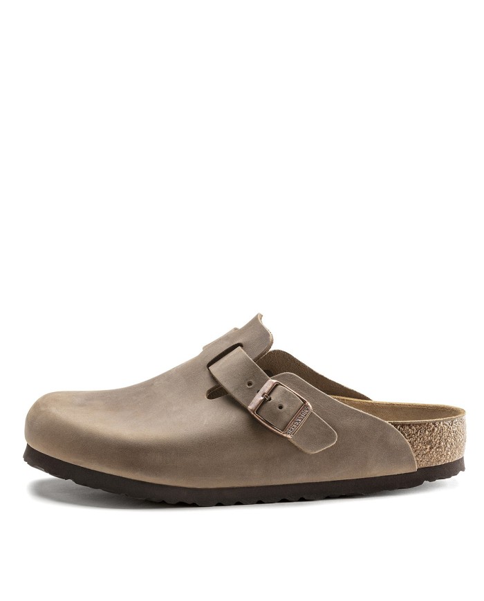 BIRKENSTOCK SANDALO SABOT UNISEX BOSTON OILED LEATHER TABACCO BROWN 960813 CO