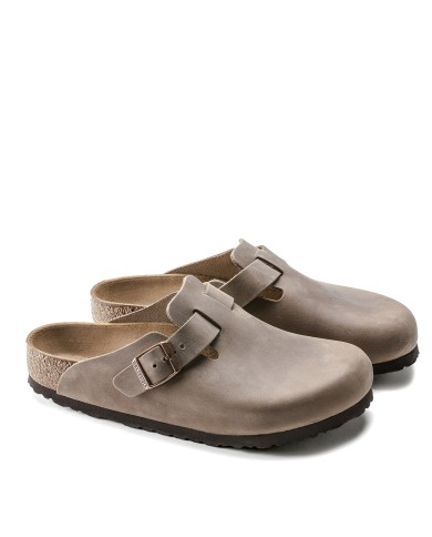 BIRKENSTOCK SANDALO SABOT UNISEX BOSTON OILED LEATHER TABACCO BROWN 960813 CO