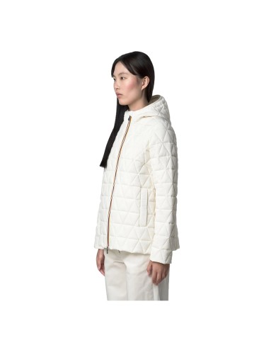 K-WAY GIACCA DONNA MADLAINE DIAMOND QUILTED WARM WHITE GARDENIA K2136FW CO