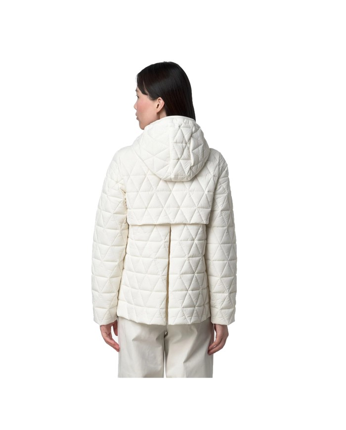 K-WAY GIACCA DONNA MADLAINE DIAMOND QUILTED WARM WHITE GARDENIA K2136FW CO