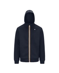 K-WAY GIACCA UOMO RAINER SPACER  FELPATA CON CAPPUCCIO  BLUE DEPHT K2141DW CO