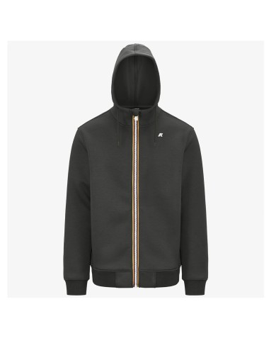 K-WAY GIACCA UOMO RAINER SPACER  FELPATA CON CAPPUCCIO  GREEN BLACKISH K2141DW CO