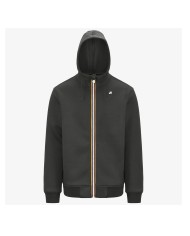 K-WAY GIACCA UOMO RAINER SPACER  FELPATA CON CAPPUCCIO  GREEN BLACKISH K2141DW CO