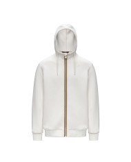 K-WAY GIACCA UOMO RAINER SPACER  FELPATA CON CAPPUCCIO WHITE GARDENIA K2141DW CO