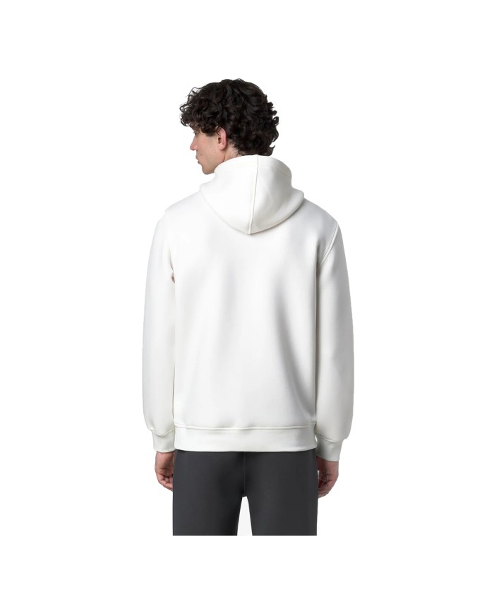 K-WAY GIACCA UOMO RAINER SPACER  FELPATA CON CAPPUCCIO WHITE GARDENIA K2141DW CO