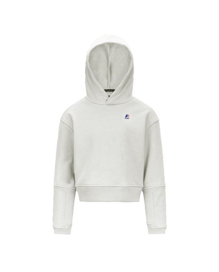 K-WAY GIACCA DONNA NINETTE BRUSHED PC FELPA CON CAPPUCCIO WHITE GARDENIA K4147KW CO