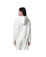 K-WAY GIACCA DONNA NINETTE BRUSHED PC FELPA CON CAPPUCCIO WHITE GARDENIA K4147KW CO