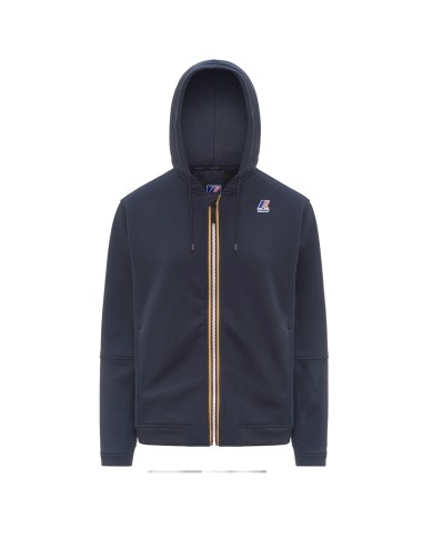 K-WAY GIACCA UOMO PROSPER BRUSHED PC FELPA CON CAPPUCCIO BLUE DEPHT K4147LW CO