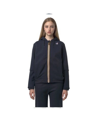K-WAY GIACCA UOMO PROSPER BRUSHED PC FELPA CON CAPPUCCIO BLUE DEPHT K4147LW CO