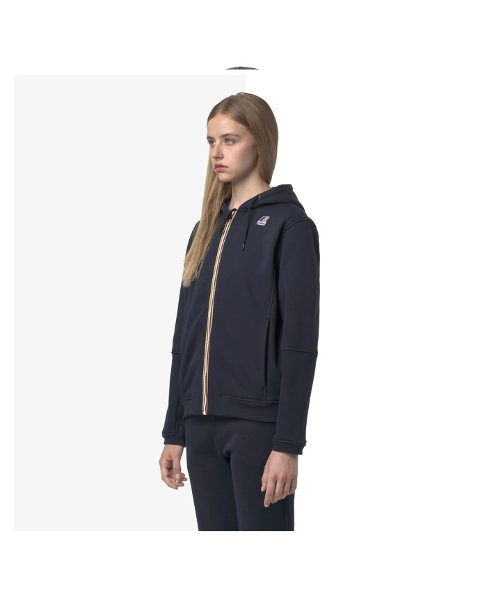 K-WAY GIACCA UOMO PROSPER BRUSHED PC FELPA CON CAPPUCCIO BLUE DEPHT K4147LW CO